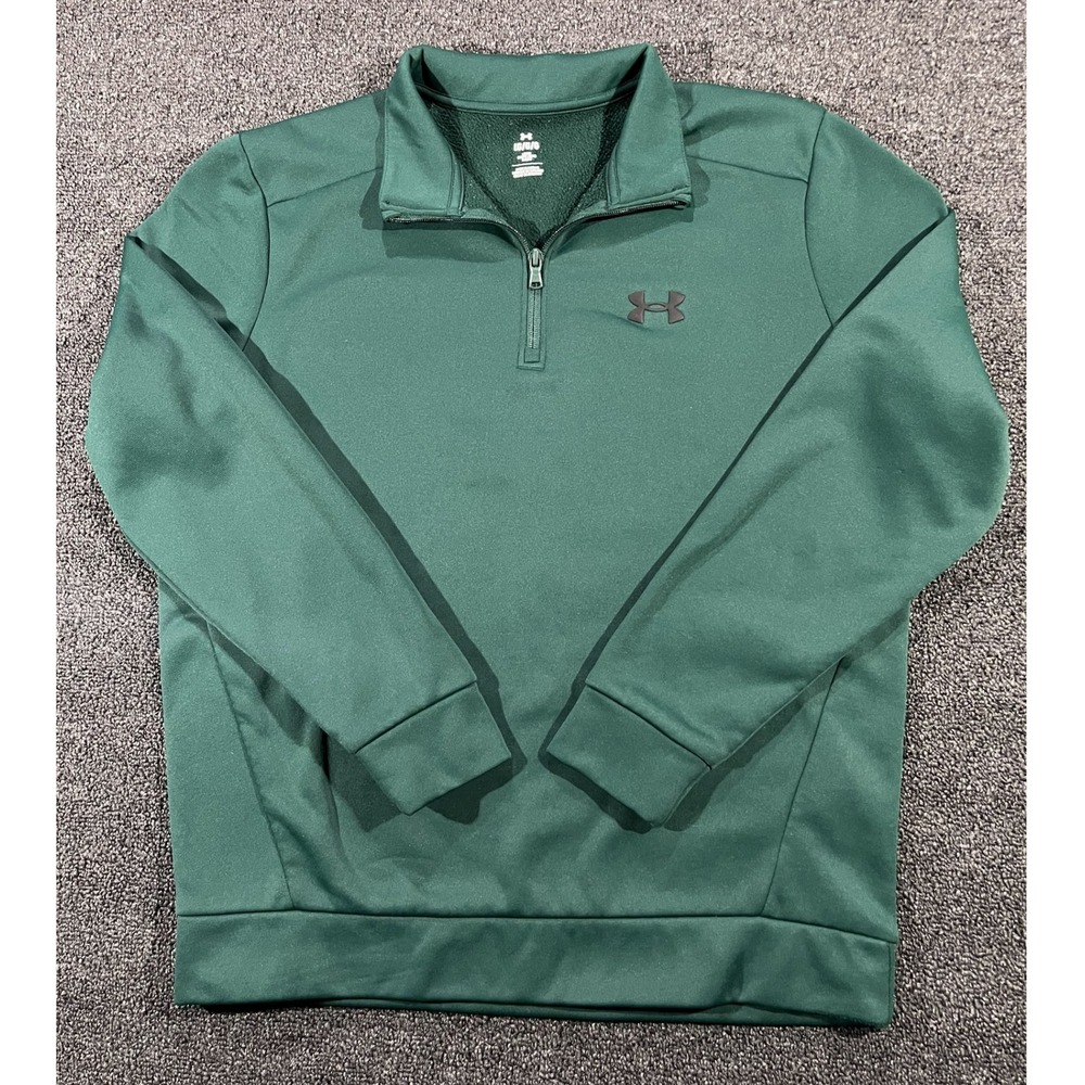 Under Armour Men's Green Quarter-Zip Pullover Sweatshirt